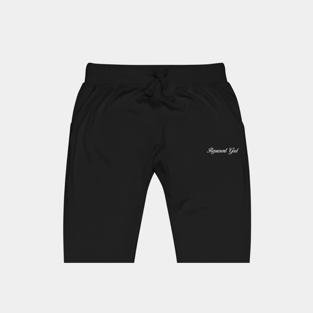 Represent God Embroidered Fleece Sweatpants