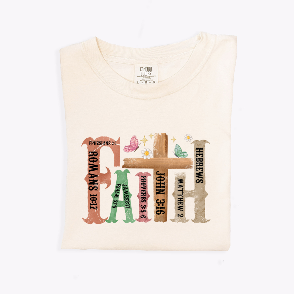 Faith Floral Cross Tee