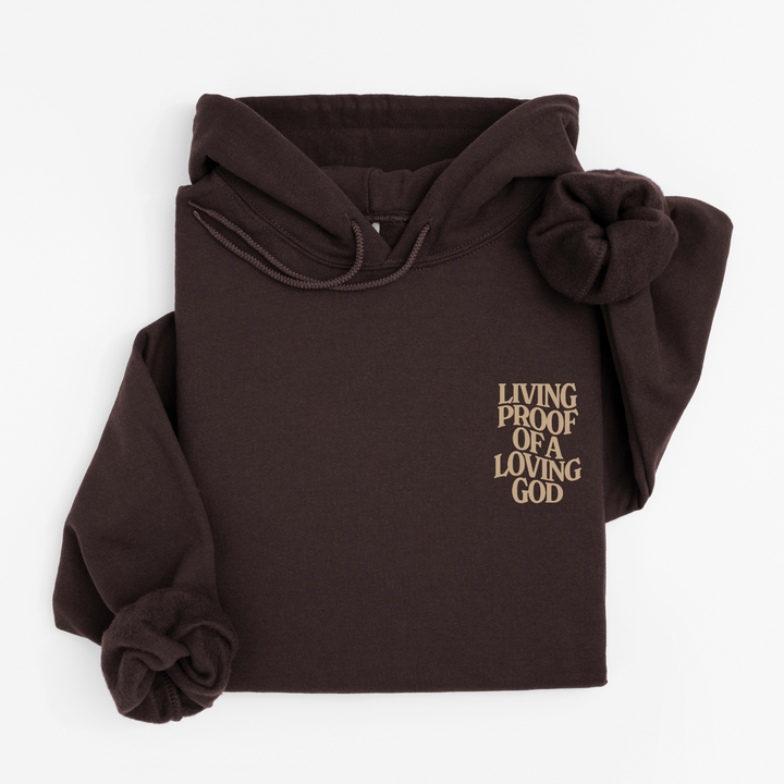 Living Proof of a Living God Brown Unisex Hoodie