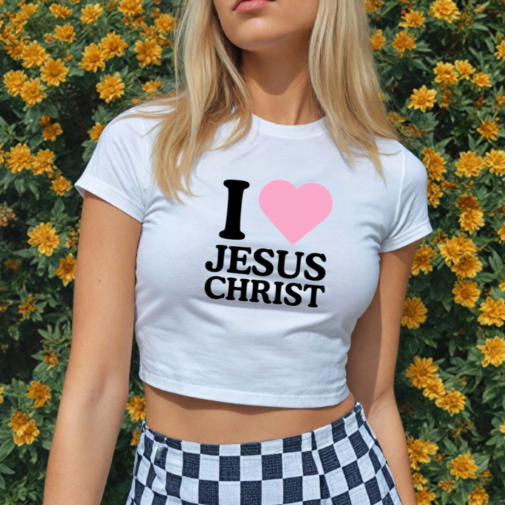 I Love Jesus Crop Tee