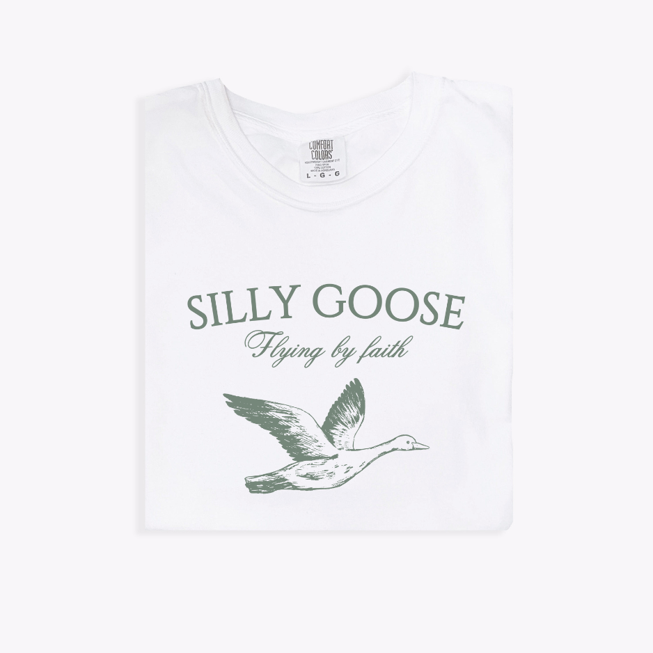 Silly Goose Flying by Faith Tee