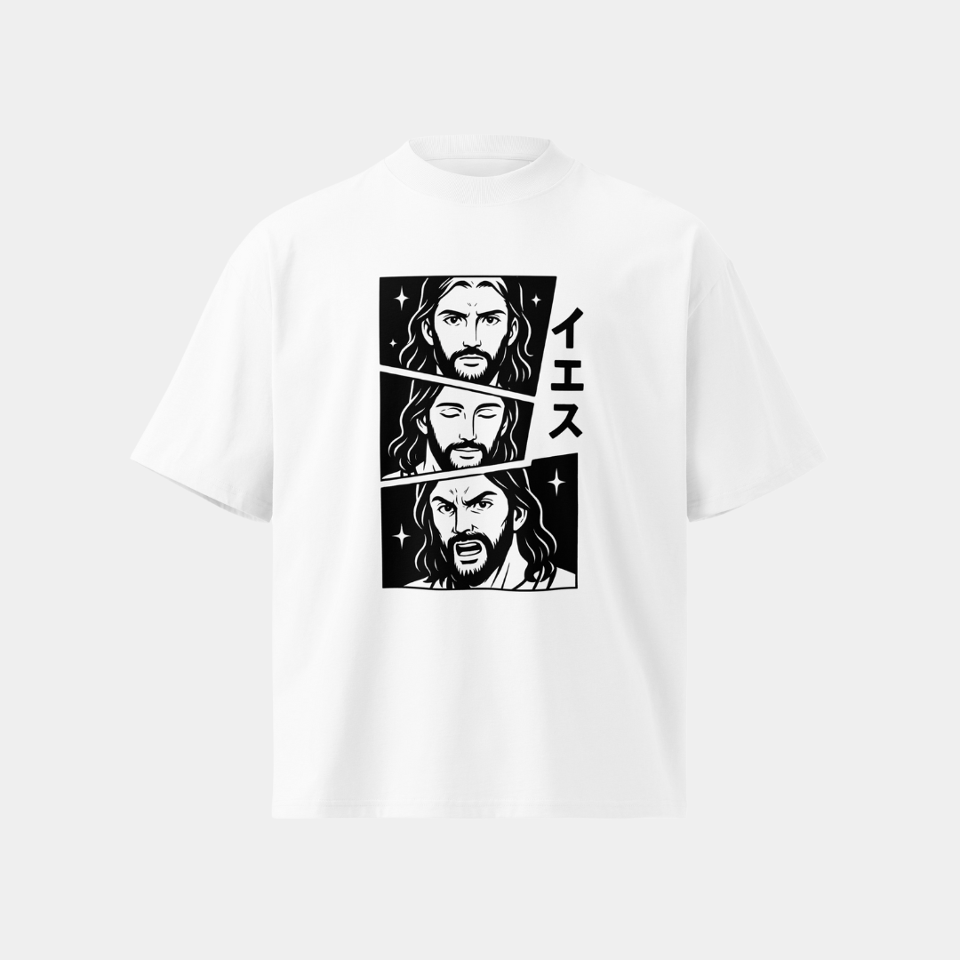 Jesus Anime Japanese Oversized T-Shirt
